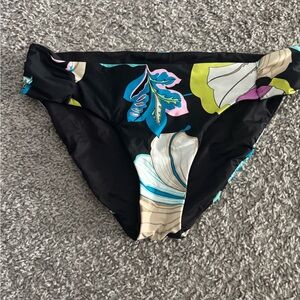 Trina Turk Black Floral Bikini Bottom